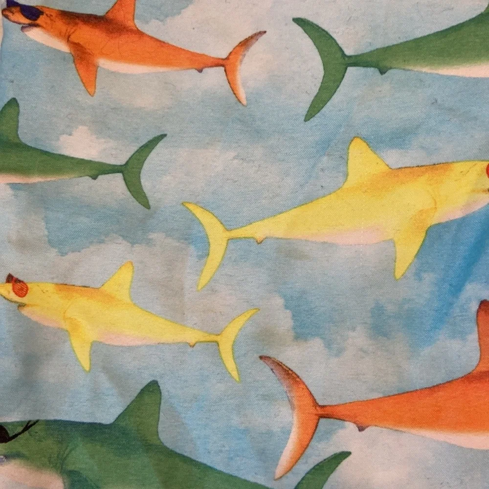 The Children’s Place swim trunks boys 4T shark beach pool party tropical summer